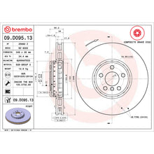 Load image into Gallery viewer, 09.D095.13 Brembo Premium Vented Composite Brake Rotor Brembo Brake Canada