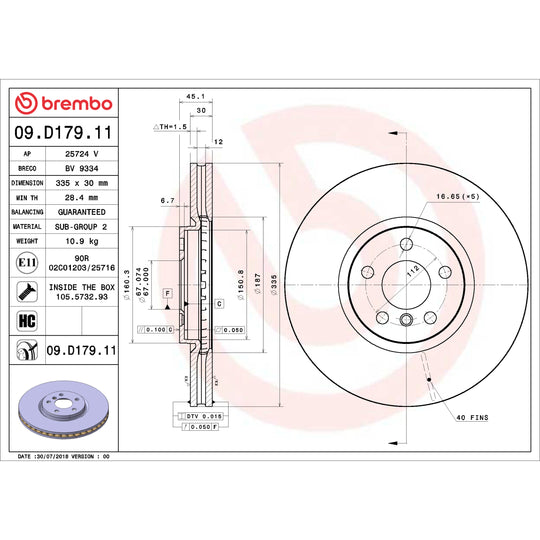 KT04365 Brembo Low-Met Brake Pad and UV Coated Vented  Brake Disc Kit Brembo Brake Canada