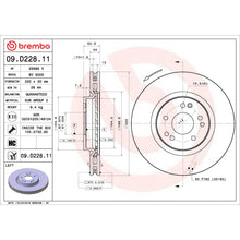 Load image into Gallery viewer, 09.D228.11 Brembo Premium Coated Vented Brake Rotor Brembo Brake Canada