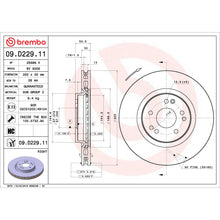 Charger l'image dans la galerie, 09.D229.11 Brembo Premium Coated Vented Brake Rotor Brembo Brake Canada