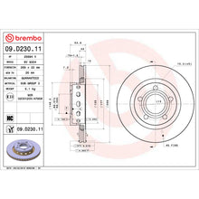 Load image into Gallery viewer, 09.D230.11 Brembo Premium UV Coated Vented Brake Rotor Brembo Brake Canada