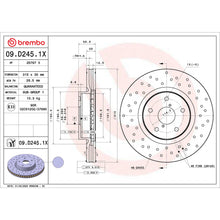 Load image into Gallery viewer, 09.D245.1X Brembo Premium UV Coated XTRA Cross Drilled Brake Rotor Brembo Brake Canada