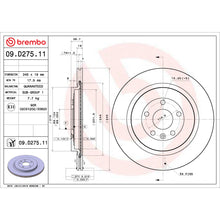 Load image into Gallery viewer, 09.D275.11 Brembo Premium Coated Vented Brake Rotor Brembo Brake Canada