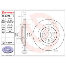 Load image into Gallery viewer, 09.D277.11 Brembo Premium Coated Vented Brake Rotor Brembo Brake Canada