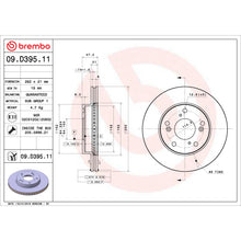 Load image into Gallery viewer, 09.D395.11 Brembo Premium Coated Vented Brake Rotor Brembo Brake Canada