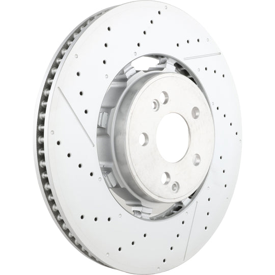 09.D411.33 Brembo Premium Dual Cast Vented Drilled/Grooved UV Coated Brake Rotor Brembo Brake Canada