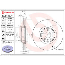 Load image into Gallery viewer, 09.D423.11 Brembo Premium Coated Vented Brake Rotor Brembo Brake Canada