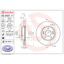 Load image into Gallery viewer, 09.D427.11 Brembo Premium Coated Vented Brake Rotor Brembo Brake Canada
