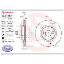Load image into Gallery viewer, KT00A33 Brembo Ceramic Brake Pad and UV Coated Vented  Brake Disc Kit Brembo Brake Canada