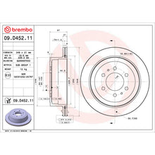 Load image into Gallery viewer, 09.D452.11 Brembo Premium Coated Vented Brake Rotor Brembo Brake Canada