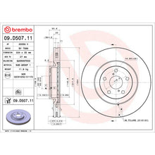 Load image into Gallery viewer, 09.D507.11 Brembo Premium Coated Vented Brake Rotor Brembo Brake Canada