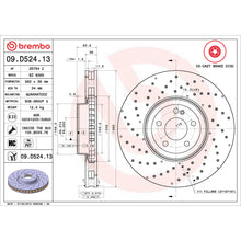 Load image into Gallery viewer, 09.D524.13 Brembo Premium UV Coated Co-Cast Brake Rotor Brembo Brake Canada
