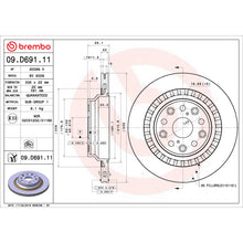 Load image into Gallery viewer, 09.D691.11 Brembo Premium Coated Vented Brake Rotor Brembo Brake Canada