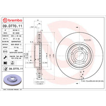 Charger l'image dans la galerie, 09.D770.11 Brembo Premium Coated Vented Brake Rotor Brembo Brake Canada
