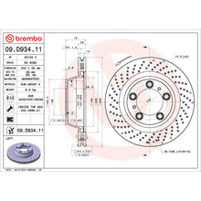 Load image into Gallery viewer, 09.D934.11 Brembo Premium Coated Vented Brake Rotor Brembo Brake Canada
