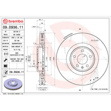 Load image into Gallery viewer, 09.D936.11 Brembo Premium Coated Vented Brake Rotor Brembo Brake Canada