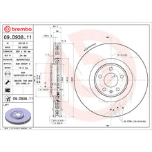 Load image into Gallery viewer, 09.D938.11 Brembo Premium Coated Vented Brake Rotor Brembo Brake Canada