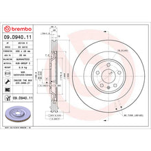 Load image into Gallery viewer, 09.D940.11 Brembo Premium Coated Vented Brake Rotor Brembo Brake Canada