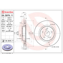 Load image into Gallery viewer, 09.D979.11 Brembo Premium Coated Vented Brake Rotor Brembo Brake Canada