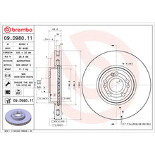 Load image into Gallery viewer, 09.D980.11 Brembo Premium Coated Vented Brake Rotor Brembo Brake Canada