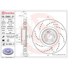 Load image into Gallery viewer, 09.D982.21 Brembo Premium Coated Vented Brake Rotor Brembo Brake Canada