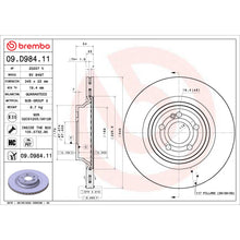 Load image into Gallery viewer, 09.D984.11 Brembo Premium Coated Vented Brake Rotor Brembo Brake Canada