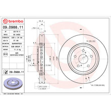Load image into Gallery viewer, 09.D988.11 Brembo Premium UV Coated Vented Brake Rotor Brembo Brake Canada