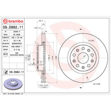 Load image into Gallery viewer, 09.D992.11 Brembo Premium Coated Vented Brake Rotor Brembo Brake Canada