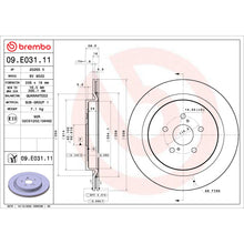 Load image into Gallery viewer, 09.E031.11 Brembo Premium Coated Vented Brake Rotor Brembo Brake Canada