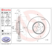 Load image into Gallery viewer, 09.E230.11 Brembo Premium Coated Vented Brake Rotor Brembo Brake Canada