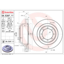 Load image into Gallery viewer, 09.E287.11 Brembo Premium Coated Vented Brake Rotor Brembo Brake Canada