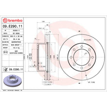 Load image into Gallery viewer, 09.E290.11 Brembo UV Coated Solid Brake Rotor Brembo Brake Canada