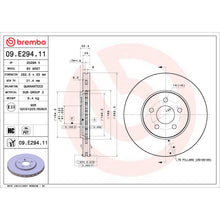 Load image into Gallery viewer, 09.E294.11 Brembo Premium Coated Vented Brake Rotor Brembo Brake Canada