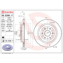 Load image into Gallery viewer, 09.E299.11 Brembo Premium Coated Vented Brake Rotor Brembo Brake Canada