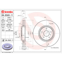 Load image into Gallery viewer, 09.E522.11 Brembo Premium Coated Vented Brake Rotor Brembo Brake Canada