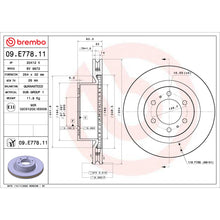 Charger l'image dans la galerie, 09.E778.11 Brembo Premium UV Coated Vented Brake Rotor Brembo Brake Canada