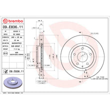 Charger l'image dans la galerie, 09.E836.11 Brembo UV Coated Solid Brake Rotor Brembo Brake Canada