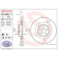 Load image into Gallery viewer, 09.E988.11 Brembo Premium UV Coated Vented Brake Rotor Brembo Brake Canada