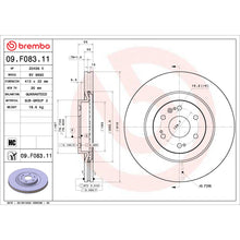 Load image into Gallery viewer, 09.F083.11 Brembo UV Coated Solid Brake Rotor Brembo Brake Canada