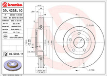 Load image into Gallery viewer, 09.N236.11 Brembo Premium Coated Vented Brake Rotor Brembo Brake Canada