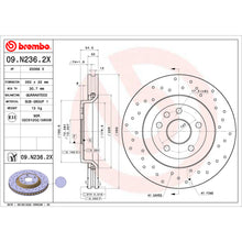 Load image into Gallery viewer, 09.N236.2X Brembo Premium UV Coated XTRA Cross Drilled Brake Rotor Brembo Brake Canada