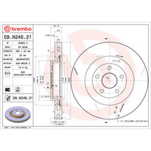 Load image into Gallery viewer, 09.N246.21 Brembo Premium Coated Vented Brake Rotor Brembo Brake Canada