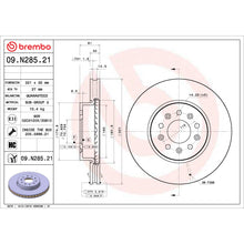 Charger l'image dans la galerie, 09.N285.21 Brembo Premium Coated Vented Brake Rotor Brembo Brake Canada