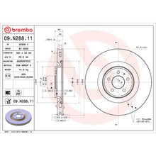 Load image into Gallery viewer, 09.N288.11 Brembo Premium Coated Vented Brake Rotor Brembo Brake Canada