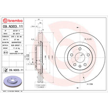 Load image into Gallery viewer, 09.N303.11 Brembo Premium Coated Vented Brake Rotor Brembo Brake Canada
