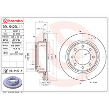 Load image into Gallery viewer, 09.N420.11 Brembo Premium UV Coated Vented Brake Rotor Brembo Brake Canada