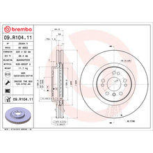 Load image into Gallery viewer, 09.R104.11 Brembo Premium Coated Vented Brake Rotor Brembo Brake Canada
