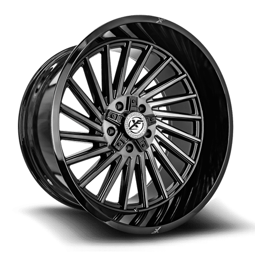 XF-239201081651170-12GBBRDDT - XF Off-Road XF-239 20X10 8X165.1 / 8X170 -12mm Gloss Black Brushed Double Dark Tint - XF Off-Road Wheels Canada