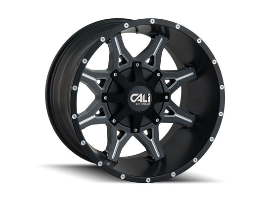 9107-2178M - Cali Off-Road Obnoxious 20X10 8X180 /  ET -19mm Satin Black Milled - Cali Off-Road Wheels Canada