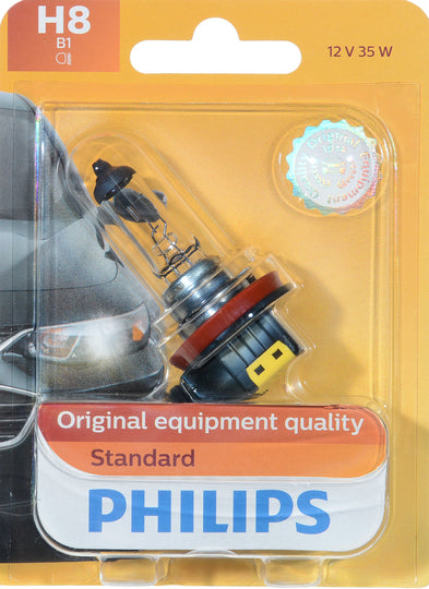 H8B1 Philips Standard Headlight H8 - Standard - Single Blister Pack Philips Bulbs